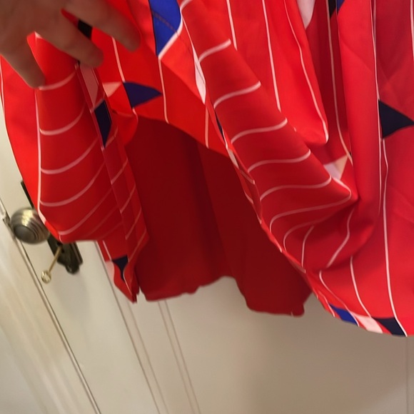 NWOT! Modcloth Molly Bracken flagging down fun red midi skirt - Picture 6 of 7